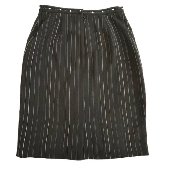 Alberto Makali Women' 6 Black & White Fully Lined Straight/Pencil  Midi Skirt - Picture 2 of 11